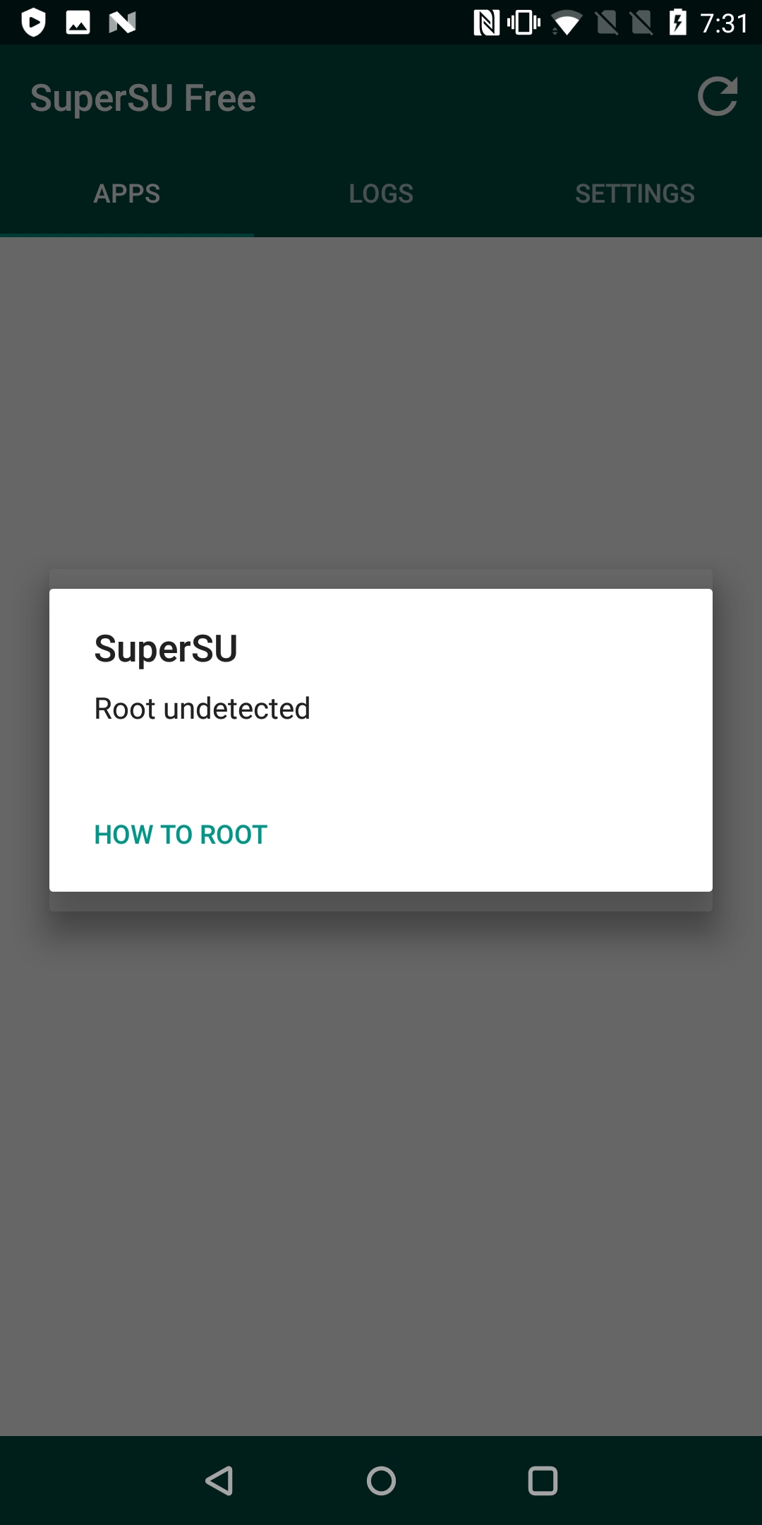 SuperSu management app does not detect root